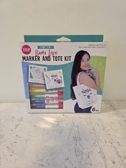 Tulip Llama Love Marker And Tote Kit 1 Tote Bag 5 Fabric Markers
