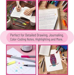 Artistic Fineliner Pens Set – 12 Colors, 0.4mm Fine Point for Drawing & Writing