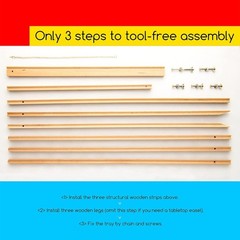 Wood Easel Stand for Display Natural Beech Tripod for Poster Boards
