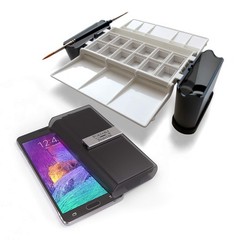 Watercolor Palette by Portable Painter, Translucent Black and Bone White
