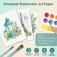 82 Sheets 5×7 Watercolor Paper Bulk, 110 lb/230 GSM Cold inches, White