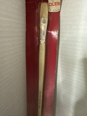 Vintage Craftint Size 8 White Bristle Brush #5308 Artist Brush