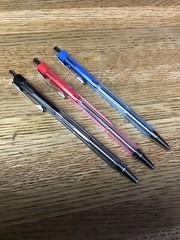 (3) Pilot Better Ballpoint Pen Fine Point Black / Red / Blue