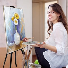 Art Easel Stand for Painting Canvases – 66-Inch Adjustable Metal for Adults T…