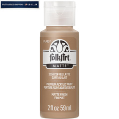 FolkArt Acrylic Paint in Assorted Colors (2 2 Fl Oz (Pack of 1), Coffee Latte