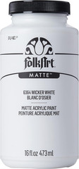 Matte Acrylic Paint in Assorted Colors, 16 Oz, Wicker White 16 Fl Oz