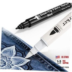 Fabric Markers Permanent for Clothes Dual Tip, Paint Pens for T-Shirt Drawing,