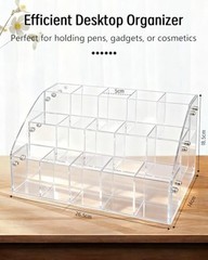 3-Layer Clear Acrylic Pen Holder & Desk Organizer | Desktop Pencil 3 Layers
