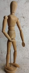 Wooden Articulated Artist Figure Poseable Mannequin Form 12″ 30cm Tall Art Good