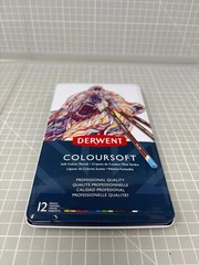 Derwent Coloursoft Pencil Tin Set of 12 Assorted Colours