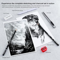 Professional Sketch Pencil Set 24 Piece for Artists