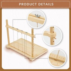 Wooden Bookbinding Sewing Frame Kit – DIY Book Binding Tools & Punch Guide for H