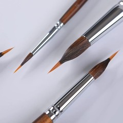 4Pcs Professional Watercolor Brushes, Extended Needle Point Synthetic Fine Detai