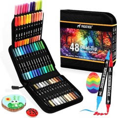 Acrylic Paint Markers Pagather 48 Colors Dual Tip