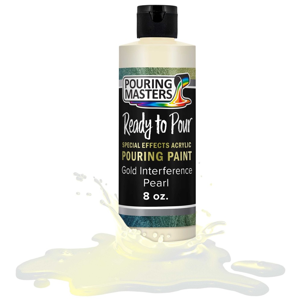 Gold Interference Pearl Special Effects Pouring Paint – 8 Ounce Bottle