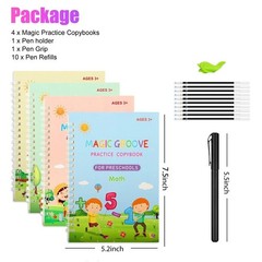 16Pcs Grooved Magic Practice Copybook Set Boys Girls Handwriting Book Practice