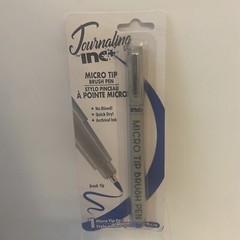 Journaling Inc Micro Tip Brush Pens, 1-ct Blue Ink Archival Ink NO Bleed U.S.A.