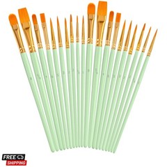 Acrylic Paint Brushes Set, 20Pcs Round Pointed Tip Artist Paintbrushes for Ac…
