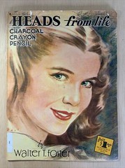 Vtg 1950’s HEADS FROM LIFE Charcoal Pencil Walter T. Foster Art Instruction Book
