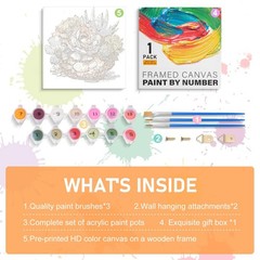 Paint by Numbers Kit for Adults Beginners & Kids Ages 8-12, Sunflower Acrylic W