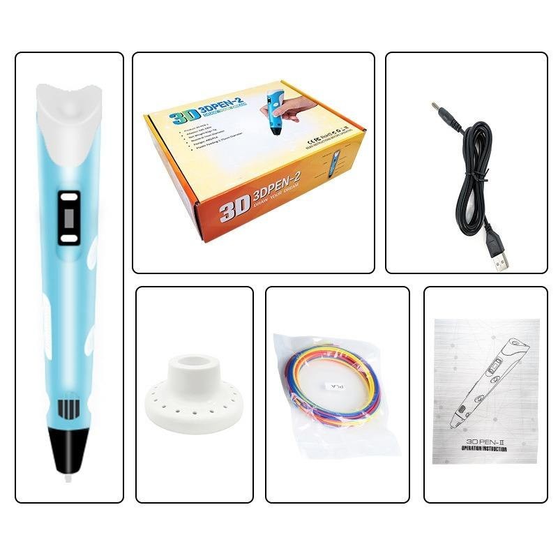 3D Printing Pen Set Doodle Printer Drawing 20 Colours PLA Filament Gift For Kid