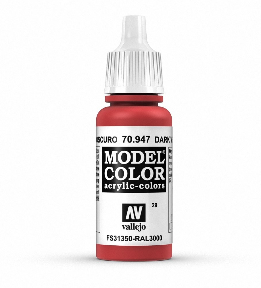 Acrylic Paint Vermillion Red VJ70947 0.57 Fl Oz Pack of 1 Model Color Art
