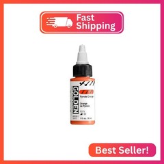 GOLDEN High Flow Acrylics, Pyrrole Orange, 1 fl. oz. Bottle, Professional Acryli