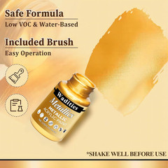 Acrylic Paint Metallic Gold, 250Ml Gold Leaf Paint for Art Painting