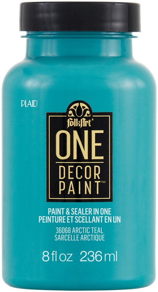 FolkArt ONE Decor Satin Paint 8oz-Arctic Teal