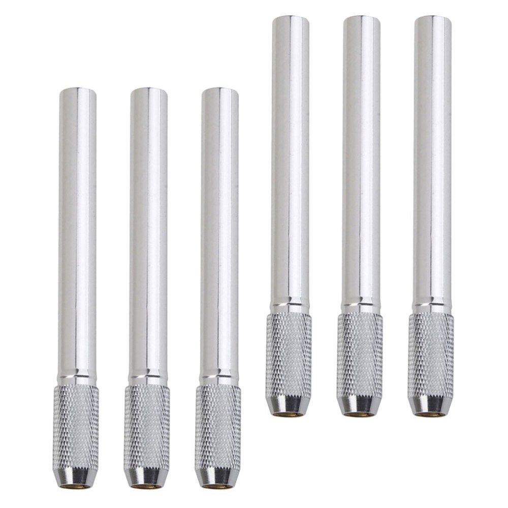 6PCS Silver Extension Holder Pencil Extension Holder Pencil Extender Holder New