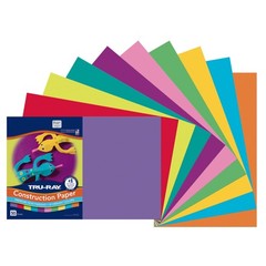 Tru-Ray Construction Paper Assorted Colors 12×18 50 Sheets Recycled
