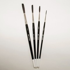 Andrew Mack 169 Blue Squirrel Black Synthetic Mix Quill Brush Size 2