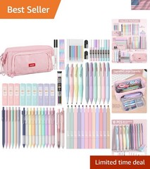 78 PCS Aesthetic School Supplies with Cute Pen Case, 12 Pastel Highlighters, …