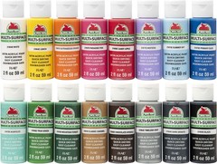 Multi-Surface Paint Set (2-Ounce), Colors, 32 Fl Oz, 16 Piece