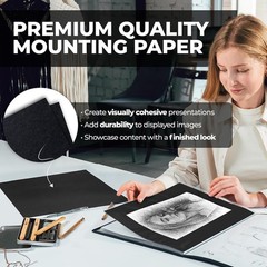 Art Portfolio Binder 9×12, Acid-Free Paper, 48 Page Display