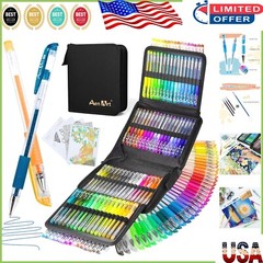 Vibrant 100-Color Glitter Gel Pens with 30% More Ink for Crafting & Journaling
