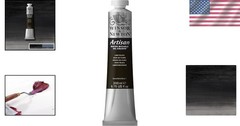 Satin Finish Artisan Oil Colour, 6.75oz Tube in Lamp Black for Superior Art