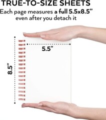 3 PCS Watercolor Paper Pad 30 Sheets 5.5×8.5 Inch Spiral 140lb/300gsm Art