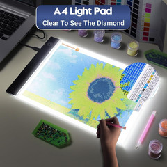 Guiseapue A4 Diamond Art Light Board, Ultra-Thin Light Pad for Painting, Light T
