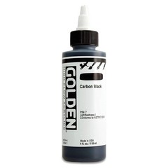 High Flow Acrylics, Carbon Black, 4 fl. oz. Bottle, Professional Acrylic Pain…