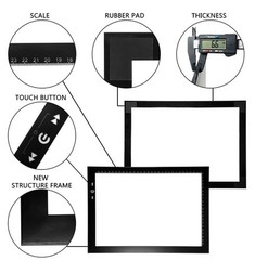 A4 LED Light Box USB Brightness Dimmer Lock/Unlock Modes Sketching Tattoo 🆕