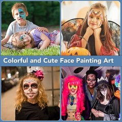 Face Painting Kit For Kids Party,22 Colors Face Paint Kit Includes Paint Tray
