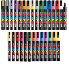 Art Paint Color Marker Set Calligraphy Painting Reversible Tip Marking Pens 29pc