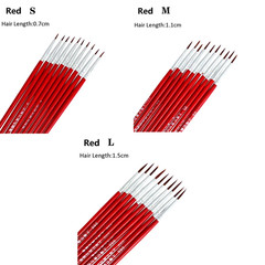 10Pcs 0.7/1.1/1.5Cm Fine Hand Painted Thin Hook Line Pen Art Supplies Drawing Ar