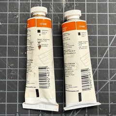 Two Winsor & Newton Cadmium Orange 089 Series 4 Oil Paint 37ml Tube NOS Damage