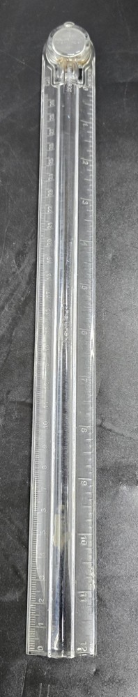 Light Up Measuring Art Ruler 2003 Fiskars Illuminator Red Push Button