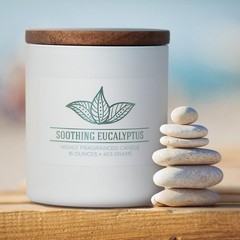Carolina Soothing Eucalyptus Scented Candle, 16 oz 16 oz,