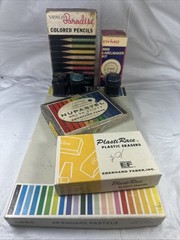 VTG KOSS Nupastel Square Pastels Sanfords Ink Colored Pencils Venus Art Supplies