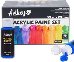 Set, 24 Colors 2 oz/59 ml Kit for Professional Artists & Beginners – Craft & …