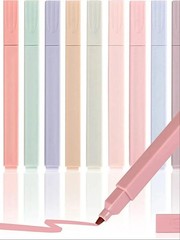 6pcs Pastel Highlighter Set Japanese Stationery for School & Study Use